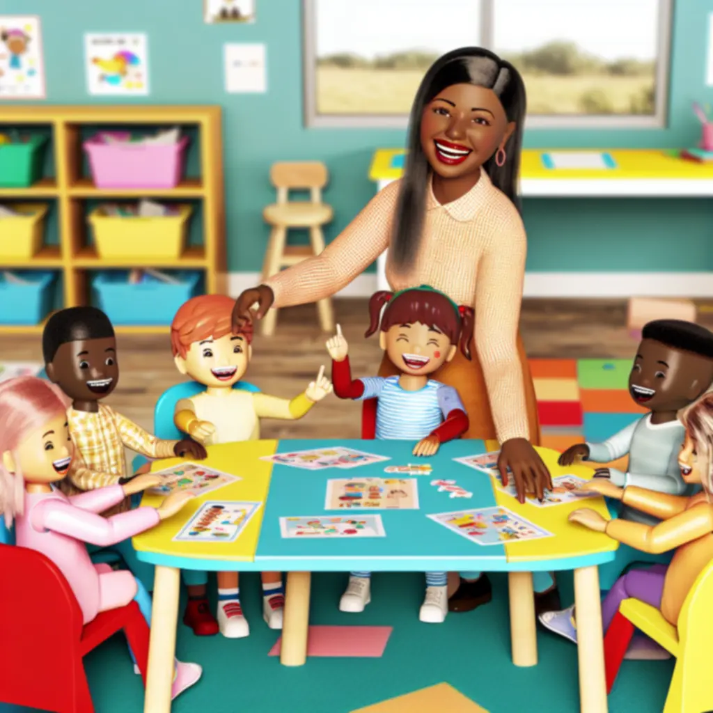 Zestaw materiałów edukacyjnych przygotowany do użycia w klasie lub przedszkolu